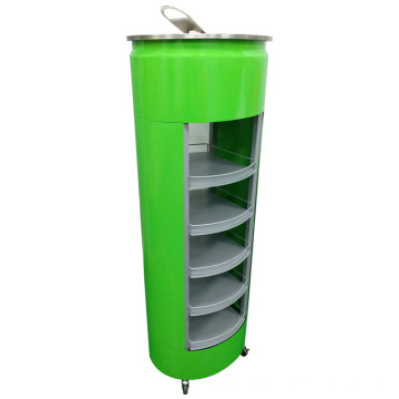 Fancy juice container drink stand-up display